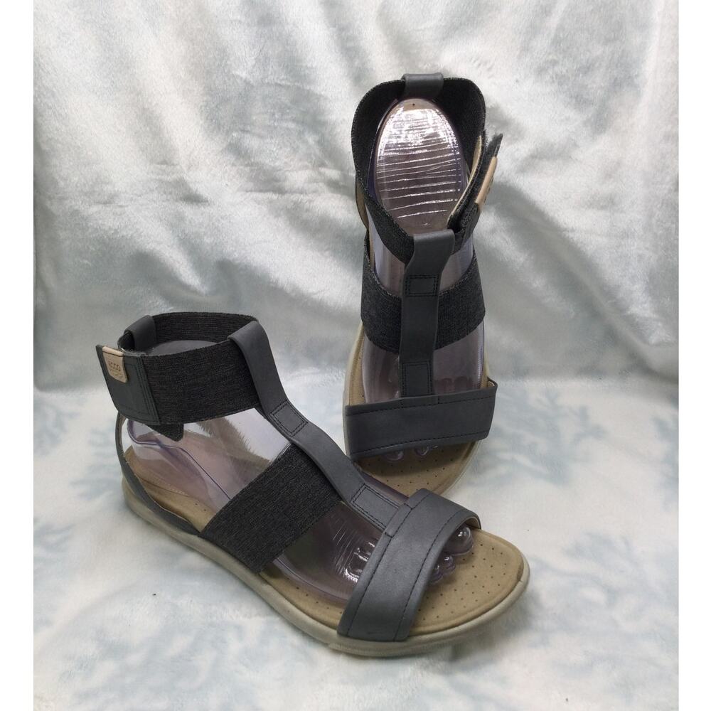 Ecco Damara Ankle Strap Gladiator Sandals Grey size 39